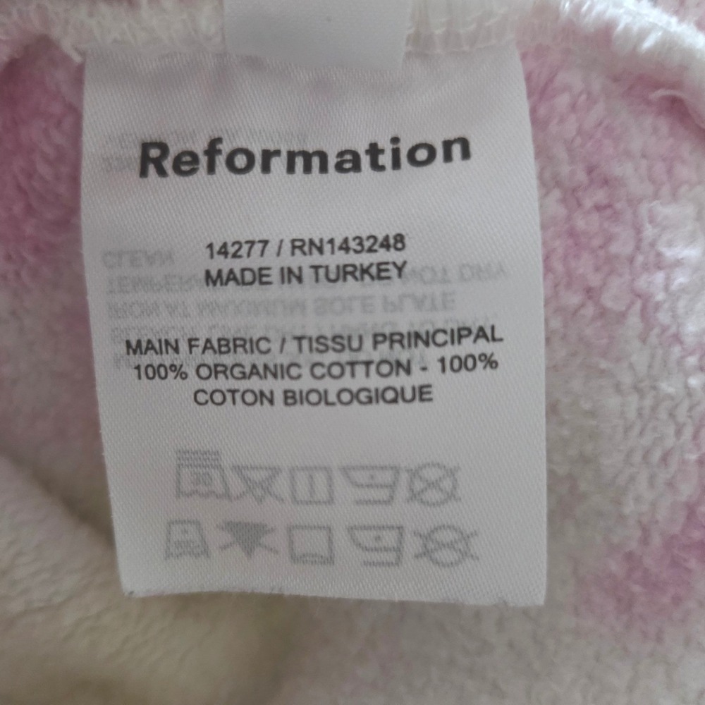 Reformation Tanner Hoodie Pastel Tie Dye Organic Cotton Creamsicle Sz‎ S - Picture 7 of 8